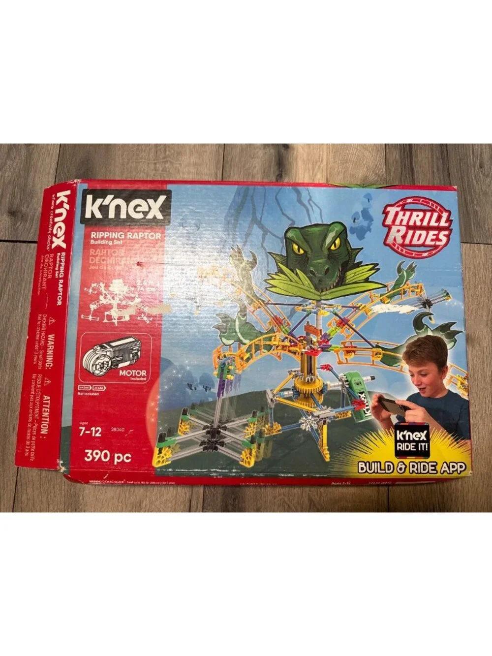 KNEX 2018 Thrill Rides Ripping Raptor Roller Coaster Building Set 390 Pcs Ages 7